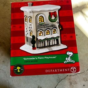 Schroeder's Piano Playhouse. Rare find. Dept.  56 Retired. Christmas Village.